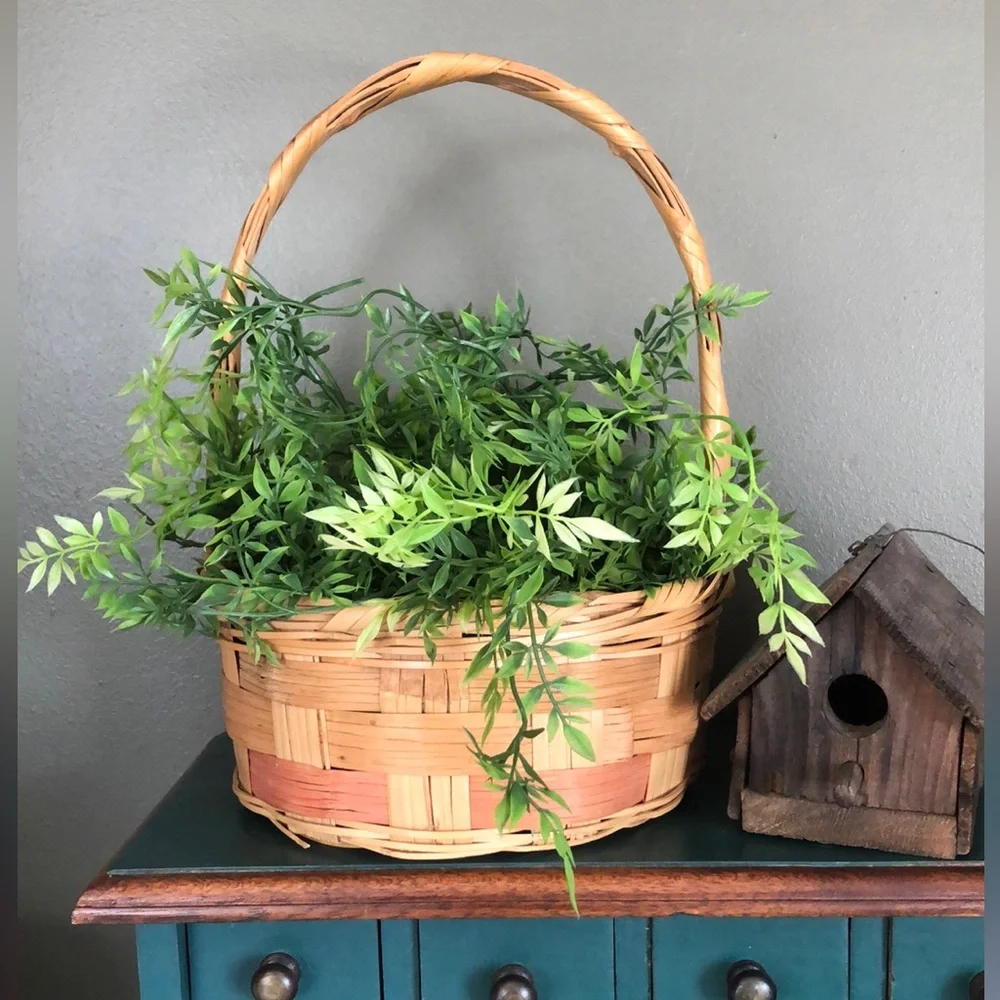 Vintage Estate Midcentury Wicker Basket